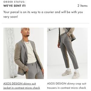 ASOS SKINNY SUIT W/ MICRO PRINT